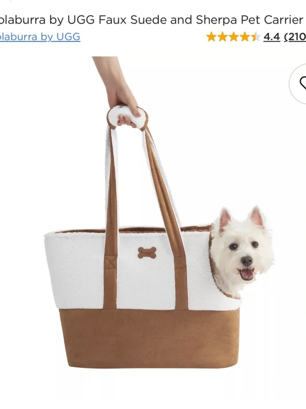 Koolaburra by UGG Faux Suede and Sherpa Pet Carrier
